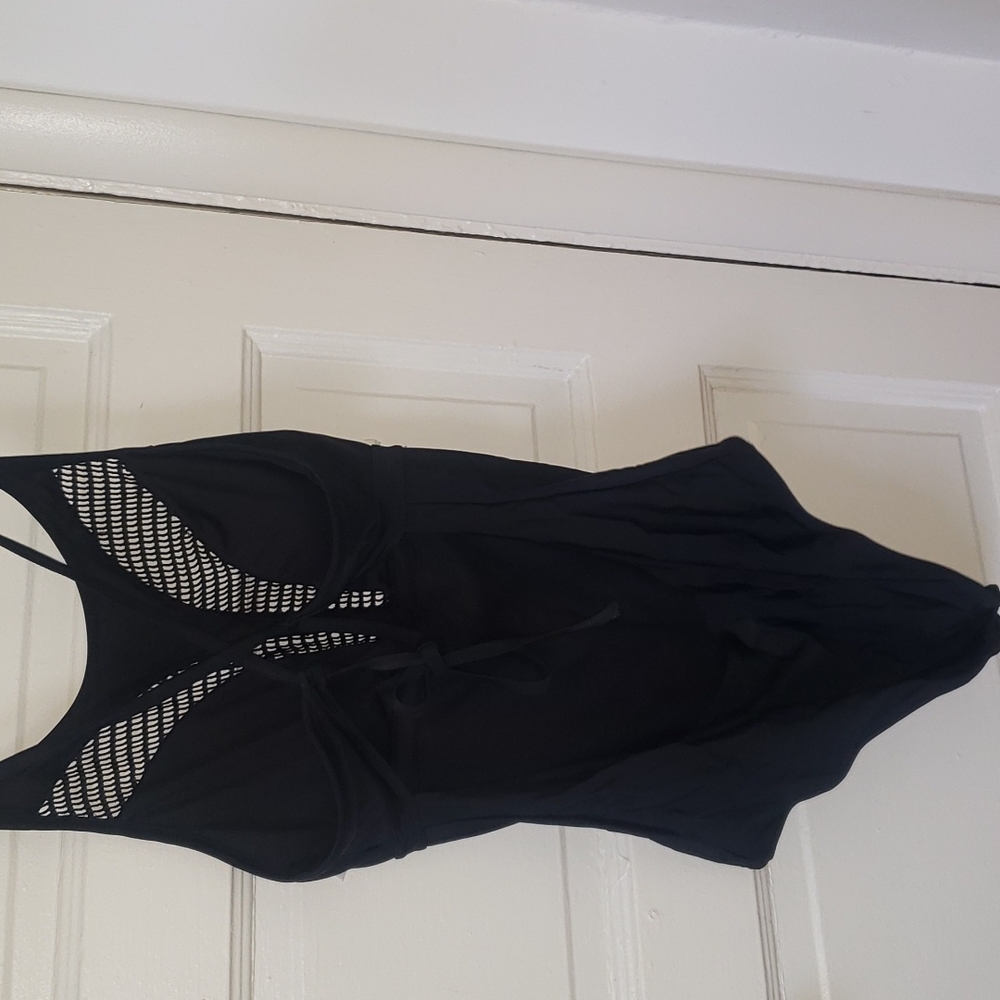 Mesh one piece bathing suit